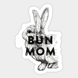 Bun Mom Sticker